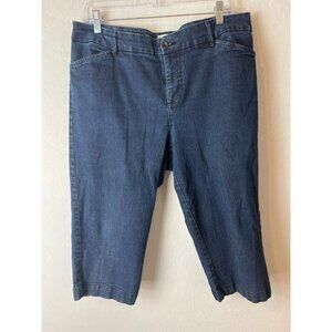 St John’s Bay Sz 14 Crop Dark Wash Jean Blue